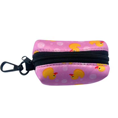 Poop Bag Holder- Pink Duckling